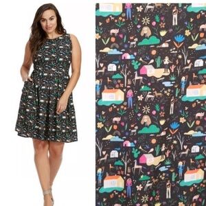 Rachel Antonoff Winnie Dress Narrative print NWOT Size 14
